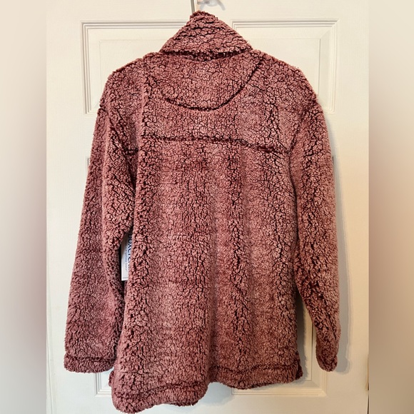 Boxercraft Frosty Garnet Sherpa Pullover women’s size L. - Picture 2 of 8